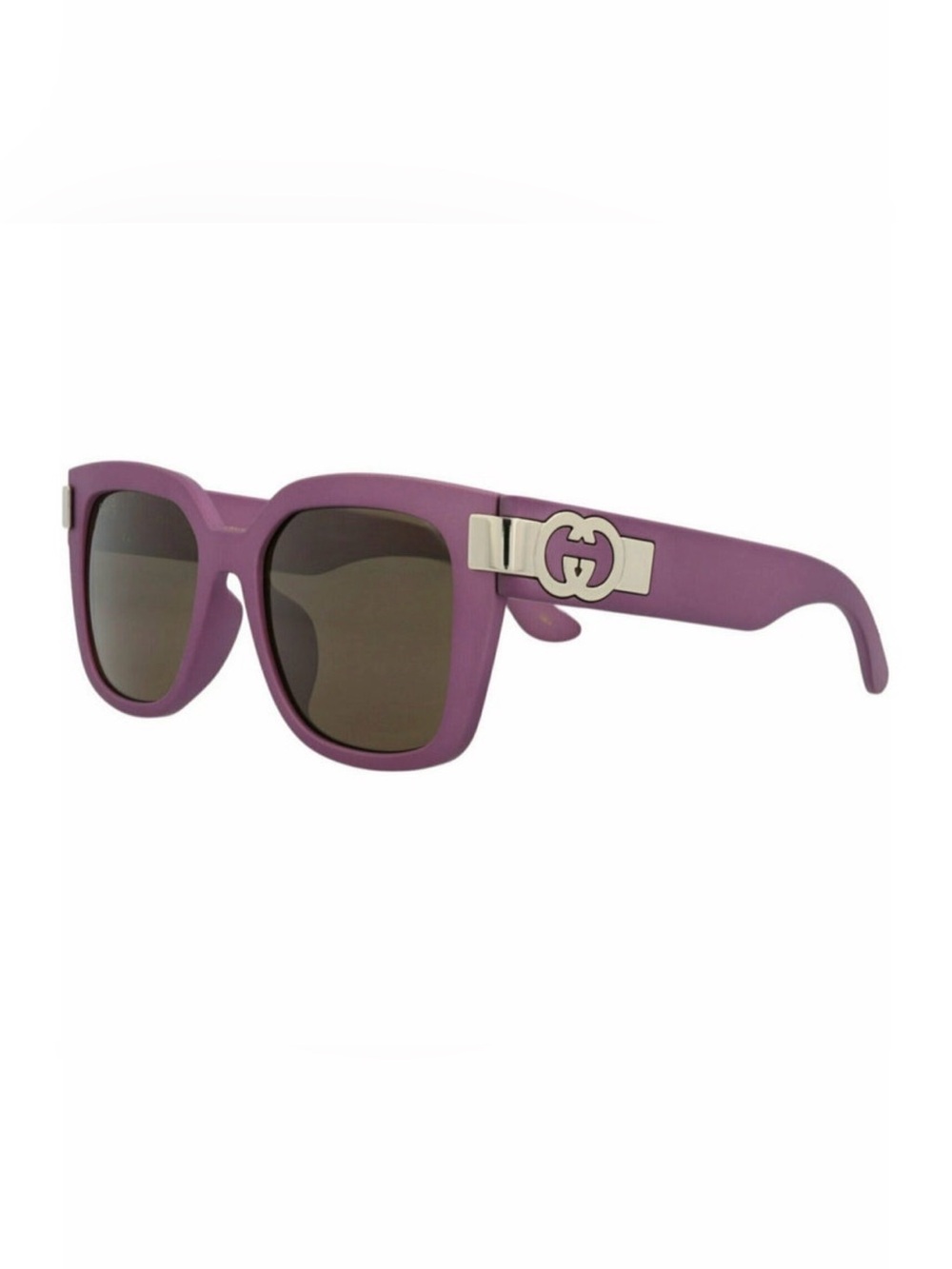 Gucci Matte Purple Silver Sunglasses NWT